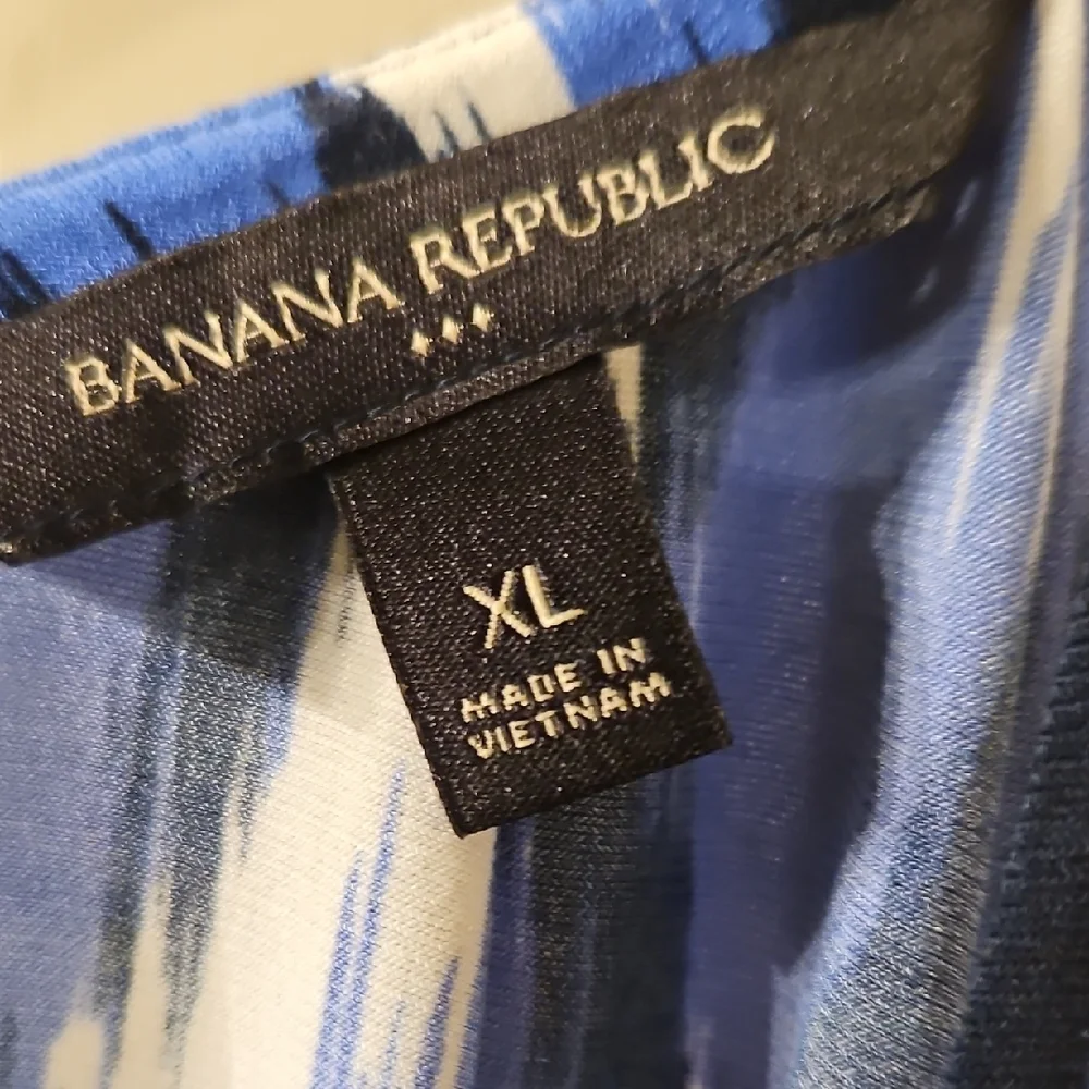 Banana Republic Blue and Black halter Dress - Picture 5 of 5